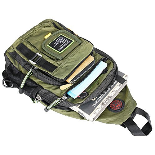 Crossbody Sling Bag Backpack for Men & Women Green - color: B-green(fits 10.5" Ipad)