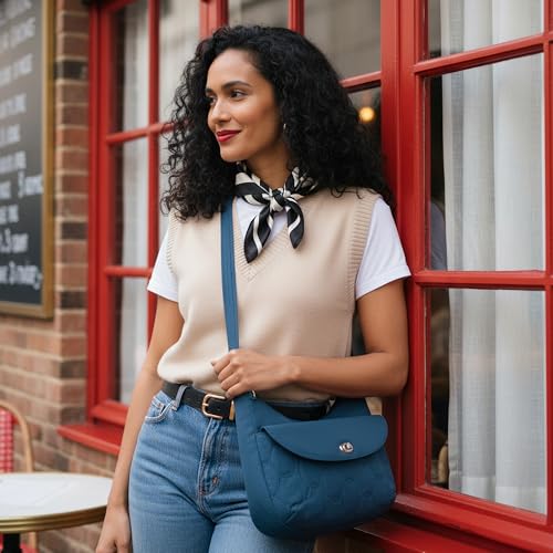 Travelon Anti-Theft Runways Medium Crossbody - color: Latte