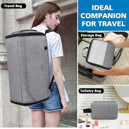 Convertible Garment Bag for Travel, 4-in-1 Backpack for Women Men, 3pcs 50L - color: C-Grey