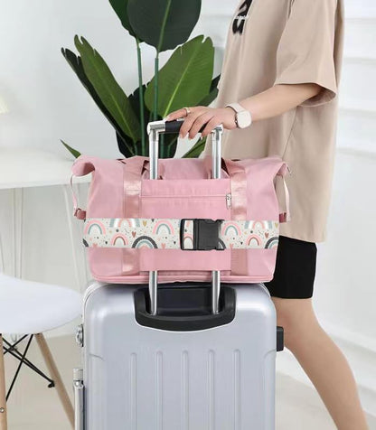 Luggage Straps for Suitcases Travel Belt Accessories, Cute Suitcase Strap, Adjustable Luggage Belt Strap, Heavy Duty with Quick-Release Buckle Luggage Strap Cute Boho Rainbows - color: Cute Boho Rainbows