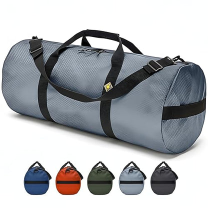 131L Expedition Heavy Duty Duffle Bag, Weatherproof Ripstop Travel Gear Bag - color: Steel Grey, size: 16" x 40" (131 Liters)