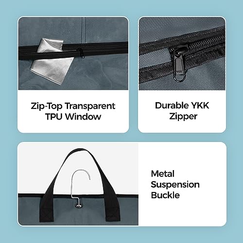 pack all 40" Multi-Compartment Garment Bag, Heavy Duty Hanging Suit Bag - size: Regular