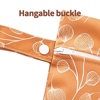 Happy Flute 3 Set Wet Bag Storage Bag Waterproof Washable for Baby - color: Dandelion