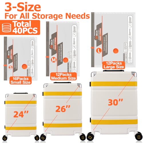 40 Pack Vacuum Storage Bags with Rechargeable Electric Air Pump