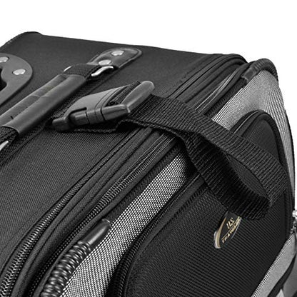 U.S. Traveler New Yorker Lightweight Expandable Rolling Luggage, Black, 4-Piece Set - color: Black, size: 4-Piece Set (15/21/25/29)