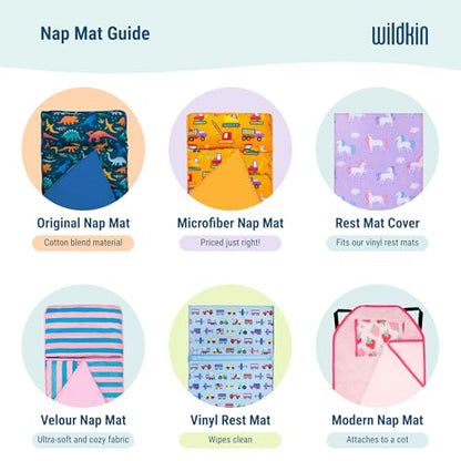 Wildkin Nap Mat with Pillow and Blanket, Preschool Rest Mat - color: Out of This World