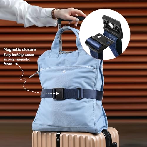 Travel Inspira Magnetic Quick Release Luggage Straps Blue - color: Navy Blue