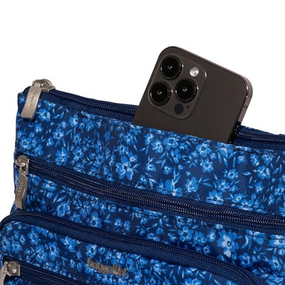 Baggallini Out and About Crossbody - color: Navy Petal