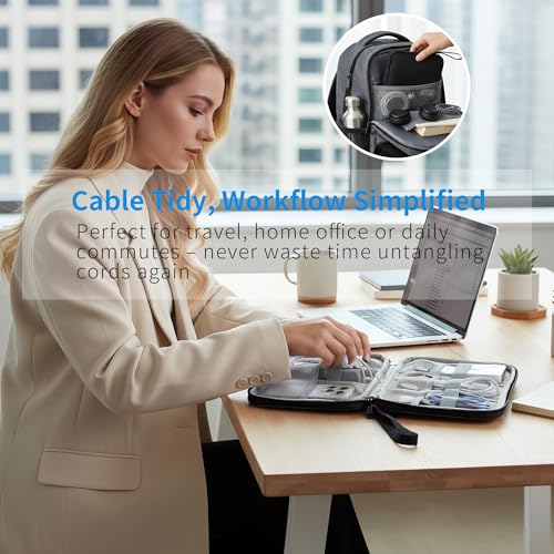 3 Pack Electronics Travel Organizer Case for Chargers and Cords - size: 3 Pack Small