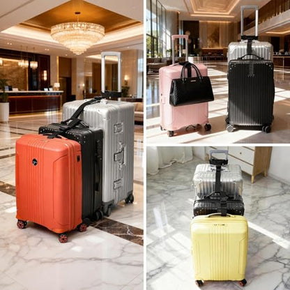 BILIONE 2 Pack Luggage Connector Straps,Connect 3 Suitcases ＆ Add A Bag - color: Black, size: 2 Pack