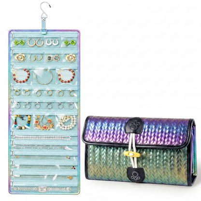 Colorful Woven Jewelry Storage Bag (Case Only) (green) - color: green