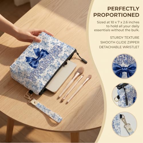 Fokongna Makeup Bag With Keychain Wristlet, Gifts For Grandma - color: Grandma