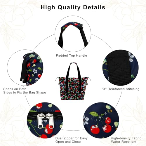 Expandable Duffel Bag for Women with Trolley Sleeve/Wet Pocket Weekender Travel Tote Large Carry On Overnight Luggage - color: Cherry
