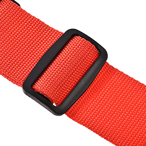 uxcell Luggage Straps Suitcase Belts with Buckle, Combination Lock, Adjustable Travel Packing Accessories - color: Red