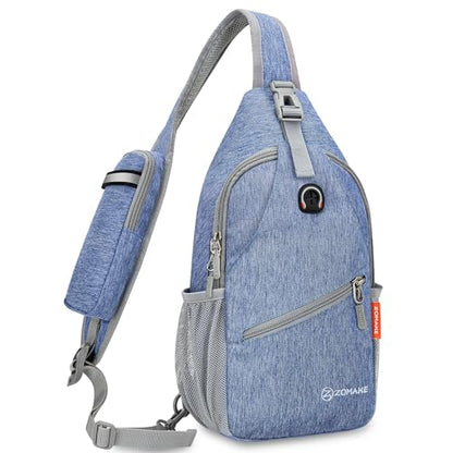 ZOMAKE Sling Bag,Small Crossbody Sling Backpack Shoulder Daypack for Travel - color: Royal Blue, size: 7L
