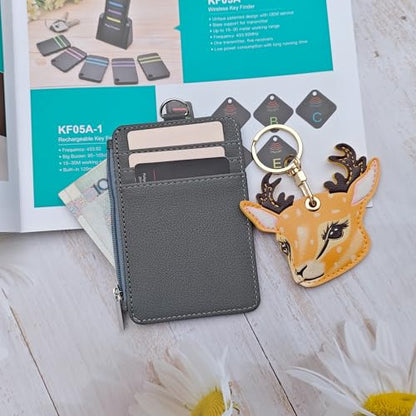 Slim Minimalist Faux Leather Front Pocket Credit Card Holder Wallet - color: D