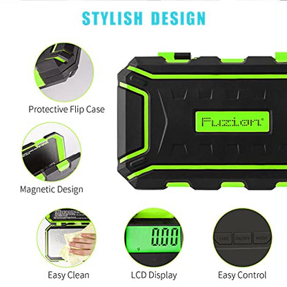 Fuzion Pocket Gram Scale, 500g x 0.01g Digital Jewelry Scale High Precision - color: Green, size: 500/0.01g