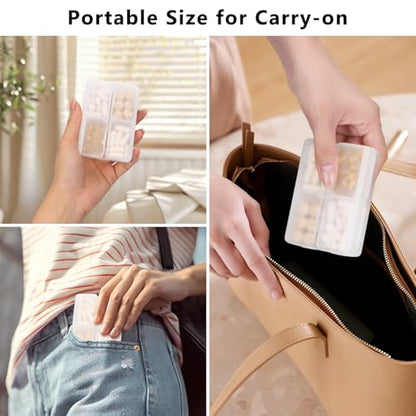FYY Travel Pill Organizer,7 Compartments Small Pill Box Medicine Case-Clear - color: Clear, size: Small (1 Piece)