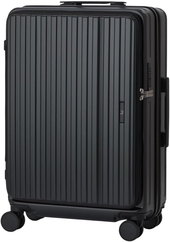 LEGEND WALKER 24" Checked Luggage, Black, 5524-60 - color: Black, size: 24 inch