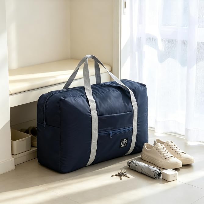 1pcs Foldable Travel Duffel Bag, Lightweight Waterproof Carry,Blue - color: Blue
