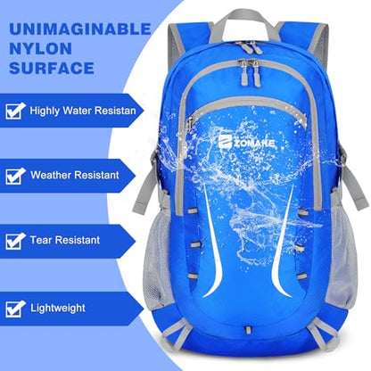 ZOMAKE Lightweight Packable Backpack 35L, Foldable Backpacks Water Resistant Collapsible Light Daypack for Hiking(Dark Blue) - color: Dark Blue B, size: 35L