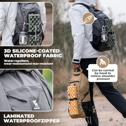 Lightweight Hiking Backpack 20L, Waterproof Foldable Packable Backpack for Travel Camping Daypack for Men Women - color: Black