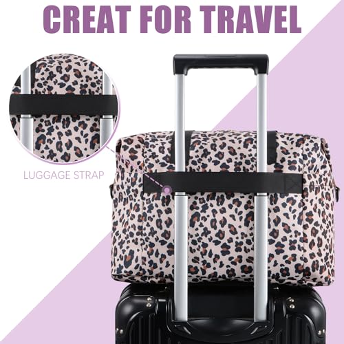 Tuwubi Diaper Bag Tote,Baby Diaper Bag with Pacifier Case - color: Leopard Print, size: Large
