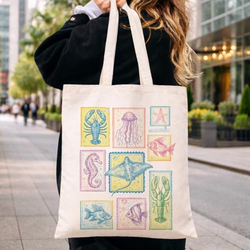 Book Lover Tote Bag with Funny Reading Quote Bag - color: Summer 01