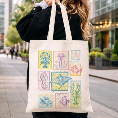 Book Lover Tote Bag with Funny Reading Quote Bag - color: Summer 01
