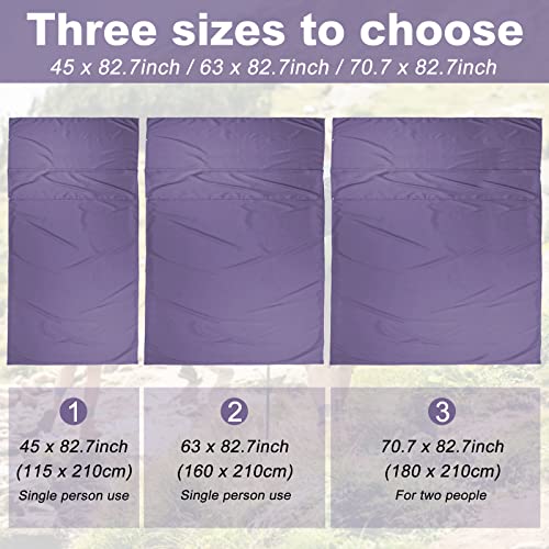 Lightweight Sleep Sack, Compact Sleeping Bag Liner Travel Sheets for Hotel - color: Grey Blue, size: 82.7 X 45 Inch