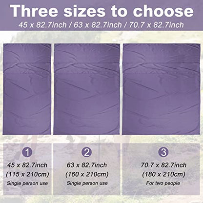 Lightweight Sleep Sack, Compact Sleeping Bag Liner Travel Sheets for Hotel - color: Grey Blue, size: 82.7 X 45 Inch