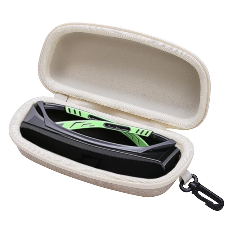 XANAD Hard Case for Safety Glasses,Sunglass Eyeglass Shooting Glasses,Cream - color: Cream