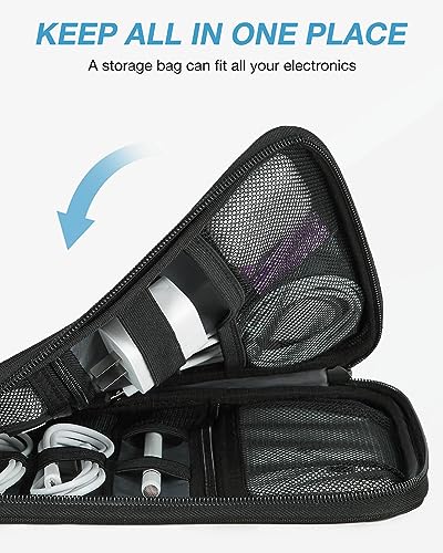 BAGSMART Large Electronic Organizer Travel Case for Tech Accessories, Black - color: Black