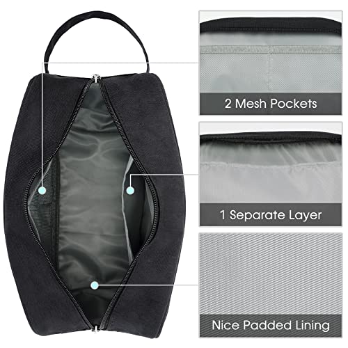 Narwey Travel Toiletry Bag for Women, Dopp Kit Men, Bathroom, Medicine Bag - color: A-Black