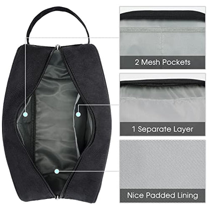 Narwey Travel Toiletry Bag for Women, Dopp Kit Men, Bathroom, Medicine Bag - color: A-Black