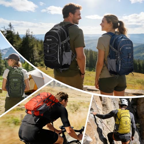 RealCool 30L Lightweight Hiking Backpack, Waterproof Daypack for Camping - color: Green, size: 30L
