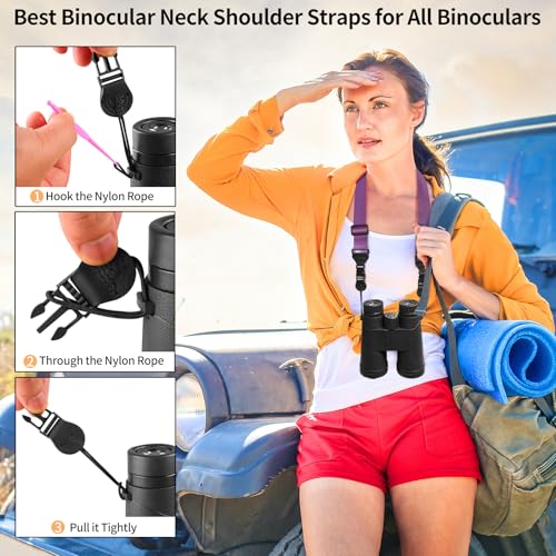FIEIL Adjustable Shoulder Strap, Nylon Camera Strap, Comfortable Neck Strap for iPad, Cellphone Tablet, Camera, Laptop, Binocular, Luggage Bag (Dark Purple Universal Lanyard) - color: Dark Purple