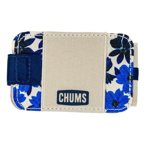 Chums Bandit Bi-Fold Wallet, Slim RFID Wallet (Blue Floral) - color: Blue Floral