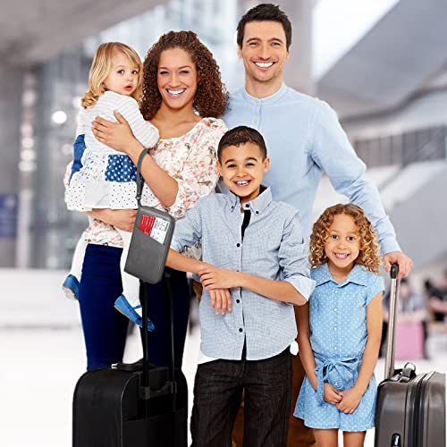 FINTIE Family Passport Holder Wallet Travel Document Organizer Clutch Bag - color: Gray