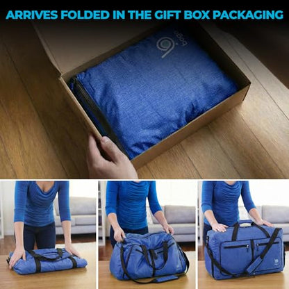 Bago Travel Duffle Bag for Women & Men. Extra Large Foldable Duffel Bags - color: SnowDepBlue, size: 140L