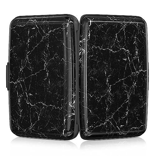 Rimilak Aluminuml Credit Card Holder,Black Mable - color: Black Mable