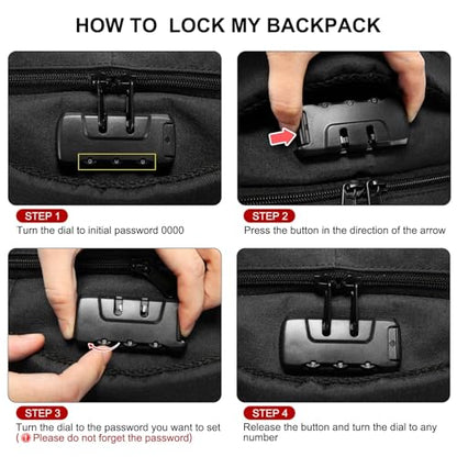 LOVEVOOK Large Laptop Backpack for Men,17.3Inch Heavy Duty Travel Backpack - color: Blue, size: 17 inch