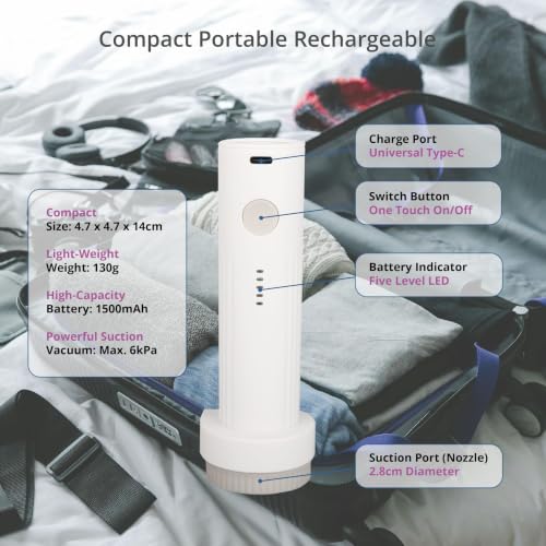 Vacuum Storage Bags 12 Pack Wireless Rechargeable Electric Pump for Travel - size: 12-Pack-C