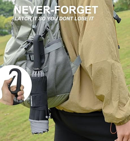 QWB Inverted Umbrella with Auto Open Close Windproof Compact Travel - color: UV-Black, size: 46 IN