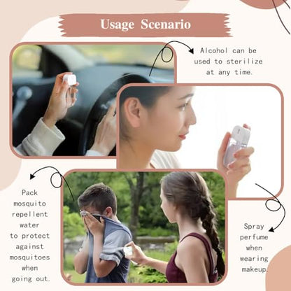6 PCS Clear Spray Bottles, Portable Card Spray Bottles, Hand Sanitizer Spray Case, Refillable Hand Sanitizer Spray for Perfume, Moisturizing Water, Hand Sanitizer 50ml/1.69oz 38ml/1.29oz