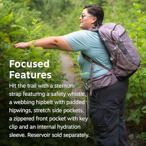 Osprey Sportlite 25L Lightweight Hiking Backpack, Purple OS - color: Graphite Purple, style: 25l - Extended Fit