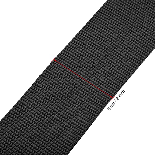 uxcell Luggage Straps Suitcase Belts with Buckle, Combination Lock, 2Mx5cm Adjustable PP Travel Packing Accessories, Black 2Pcs - color: Black