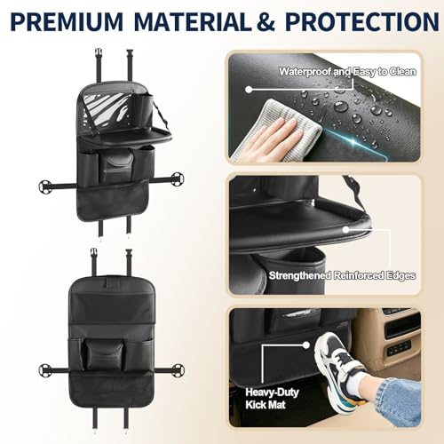 Backseat Car Organizer with Foldable Tray Table (1 Pack) - size: 1 Pack