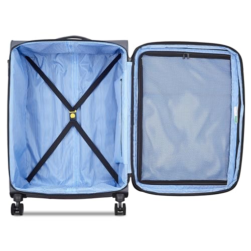 United Colors of Benetton Be Softside Expandable Luggage with Spinner Wheels, Anthracite, Checked-Large 27 Inch - color: Anthracite, size: Checked-Large 27 Inch