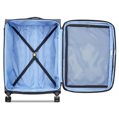 United Colors of Benetton Be Softside Expandable Luggage with Spinner Wheels, Anthracite, Checked-Large 27 Inch - color: Anthracite, size: Checked-Large 27 Inch
